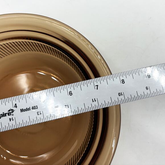 Vtg Corningware Vision Amber Glass 24oz Bowl Lid Home Kitchen 8" Cookware V-30-B - Picture 4 of 6